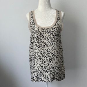 Leopard Print with Knit Trim Top